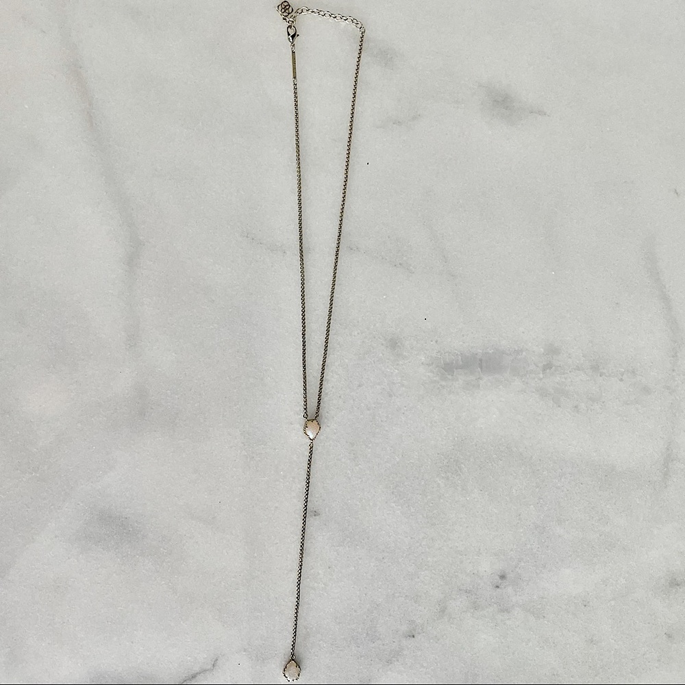 Kendra Scott drusy gold drop necklace